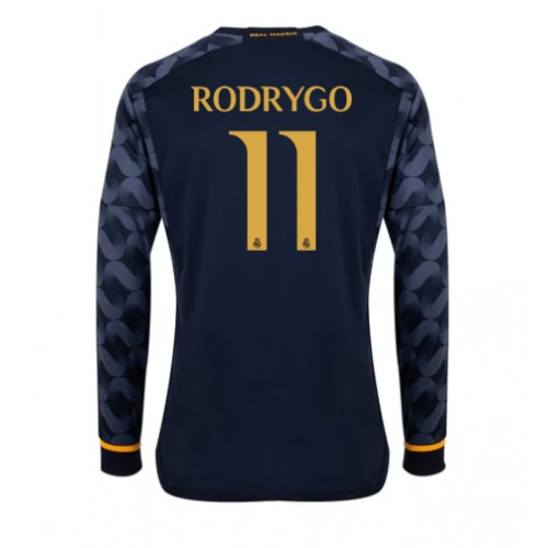 Maillot de foot Real Madrid Rodrygo Goes #11 Extérieur 2023-24 Manche Longue